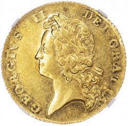 1738年 英国 ジョージ2世 2ギニー金貨 NGC MS62