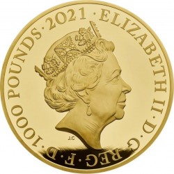 2021年 英国 エリザベス女王 95歳誕生記念 1キロプルーフ金貨