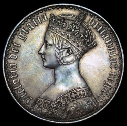 Cleaning ＆Repair 痕跡なし 動画あり トーンが美しい 1847年 英国 ゴチッククラウン銀貨 UNDECIMO