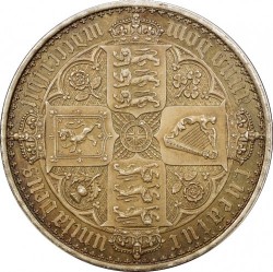 1847年 英国 ゴチッククラウン銀貨 UNDECIMO