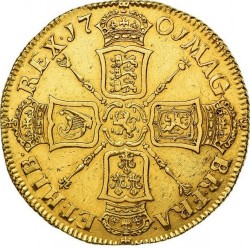 1701年 英国 ウィリアム 3世 2ギニー金貨 ファインワークス MS63レベル
