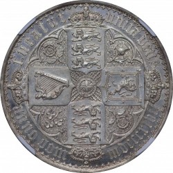 1847年 英国 ゴチッククラウン銀貨 UNDECIMO PF63