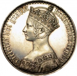 1847年 英国 ゴチッククラウン銀貨 UNDECIMO PF62
