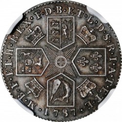 試鋳貨 鋳造7枚のみ 1787年 英国 ジョージ3世 パターンシリング貨 NGC PF63
