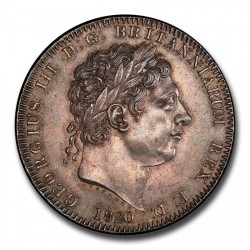 1820年 英国 ジョージ3世 クラウン銀貨 PCGS MS63