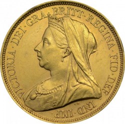 1893年 英国 ヴィクトリア オールドヘッド 5ポンド金貨 MS61 レベル