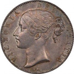 今のうちにどうぞ！ 1844年 英国 ヤング・ヴィクトリア クラウン銀貨 NGC AU58