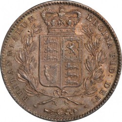 今のうちにどうぞ！ 1844年 英国 ヤング・ヴィクトリア クラウン銀貨 NGC AU58