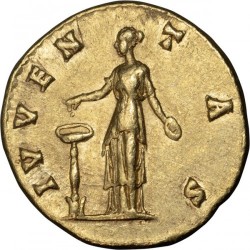 素晴らしい一枚 140-144 AD 古代ローマ帝国 マルクス・アウレリウス 金貨（ハイリリーフ）