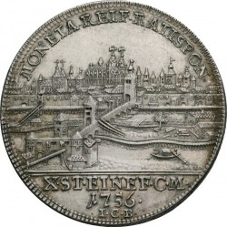 美しい一枚 1756年 ドイツ レーゲンスブルク 都市景観 ターラー銀貨