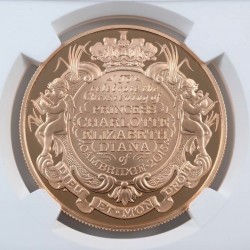 鋳造最初の100枚 2015年 シャーロット王女 洗礼記念 5ポンドプルーフ金貨 NGC GEM Proof