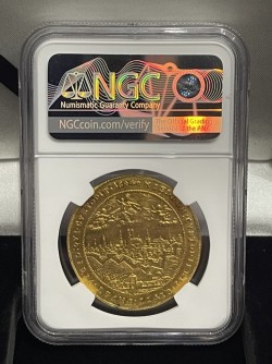 即発送 MS62が1150万円 1640年 ドイツ バイエルン マキシミリアン1世 5ダカット金貨 Date Above NGC MS61