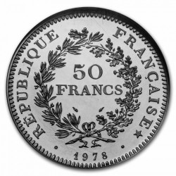 発行たったの19枚 1978年 フランス ピエフォー 50フラン プラチナ貨 ヘラクレス立像 NGC PF64UC
