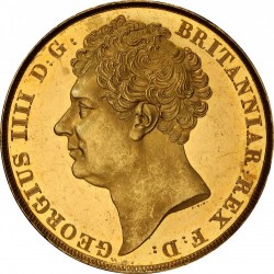 最高鑑定 PCGSオンリーワン 1823年 英国 ジョージ4世 2ポンド金貨 PCGS MS63 PL