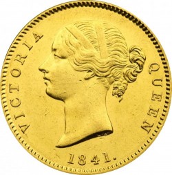 鑑定ないからこの価格！！ 動画あり 鑑定なし（UNC） 1841年 インド ヴィクトリア女王 モハール金貨