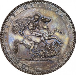 1818年 英国 ジョージ3世 クラウン銀貨