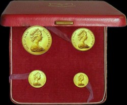 レア 1974年 マン島 プルーフ金貨4枚セット