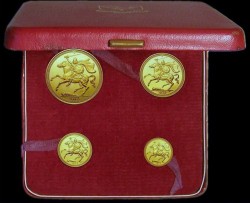 レア 1974年 マン島 プルーフ金貨4枚セット