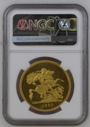 NGC13番目の高鑑定の一枚 1893年 英国 ヴィクトリア オールドヘッド 5ポンドプルーフ金貨 NGC PF64 ULTRA CAMEO