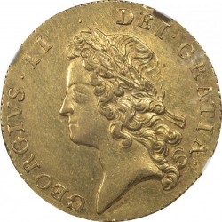 1739年 英国 ジョージ2世 2ギニー金貨 NGC AU58