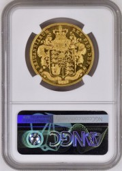 R4(11-20枚) 1825年 英国 ジョージ4世 パターン ハーフクラウン金貨（金打ち）NGC PF62 CAMEO