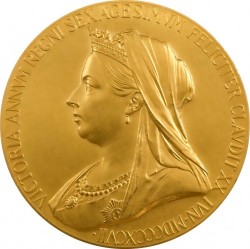 相場300万円前後 1897年 英国 ヴィクトリア女王 ダイアモンドジュビリー ラージゴールドメダル オリジナルケース付き 相場300万円前後 1897年 英国 ヴィクトリア女王 ダイアモンドジュビリー ラージゴールドメダル オリジナルケース付き