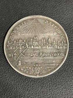 都市景観 1737-1740年 神聖ローマ帝国ドイツ レーゲンスブルク カール4世 ターラー銀貨