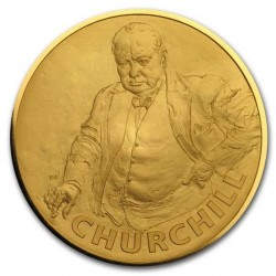 発行50枚のみ 2015年 英国 ウィストン・チャーチル 5オンスプルーフ金貨
