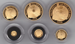 2016年 英国 プレミアム・ブリタニア プルーフ金貨6枚セット