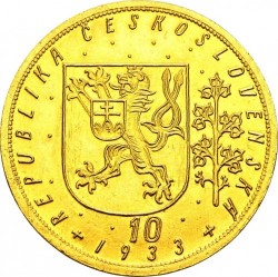この値段はありえない！ UNC 1933年 チェコスロバキア 10ダカット金貨