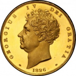1826年 英国 ジョージ4世 5ポンドプルーフ金貨 PCGS PR63DCAM