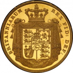 1826年 英国 ジョージ4世 5ポンドプルーフ金貨 PCGS PR63DCAM