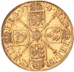 鑑定なし 1714年 英国 アン女王 ギニー金貨