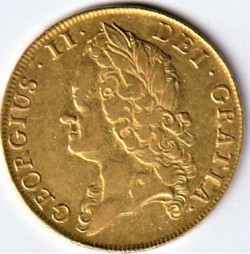 鑑定なし（XF）1740年 英国 ジョージ2世 2ギニー金貨