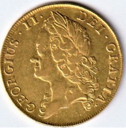 鑑定なし(XF)1740年 英国 ジョージ2世 2ギニー金貨 鑑定なし(XF)1740年 英国 ジョージ2世 2ギニー金貨