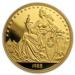 1988年 スイス ルツェルン 嘆きのライオン プルーフ金貨4枚セット NGC PF68-69