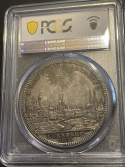 都市景観 PCGS最高鑑定 1765-SR ドイツ ニュルンベルク ターラー銀貨 PCGS AU58