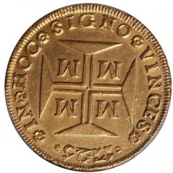 （未鑑定）超大型金貨 UNC 1725年 ブラジル 20000レイス金貨