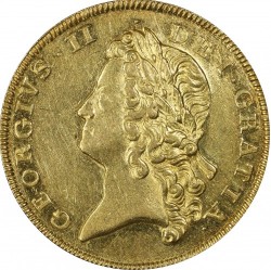  R5 試鋳貨 1733年 英国 ジョージ2世 パターン プルーフ 2ギニー金貨 PCGS PR53