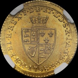R6 試鋳貨 現存3枚 1798/7年 英国 パターン・ギニー金貨 NGC MS62