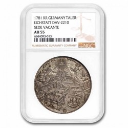日曜特売 1781年 ドイツ アイヒシュタット ターラー銀貨 セデ・ヴァカンテ プロビデンスの目 都市景観 NGC AU55 日曜特売 1781年 ドイツ アイヒシュタット ターラー銀貨 セデ・ヴァカンテ プロビデンスの目 都市景観 NGC AU55