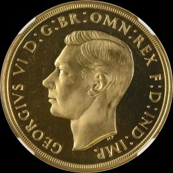 高鑑定 1937年 英国 ジョージ6世 5ポンドプルーフ金貨 NGC PF65 ULTRA CAMEO