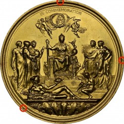 即発送 1887年 英国 ヴィクトリア女王 ゴールデン ジュビリー ゴールドメダル NGC Proof Details - Edge Damage