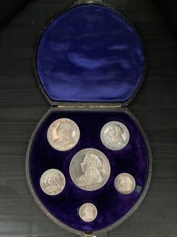 1893年 英国 ヴィクトリア女王 ヴェール（オールド）プルーフ銀貨セット