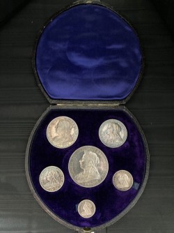 1893年 英国 ヴィクトリア女王 ヴェール(オールド)プルーフ銀貨セット 1893年 英国 ヴィクトリア女王 ヴェール(オールド)プルーフ銀貨セット