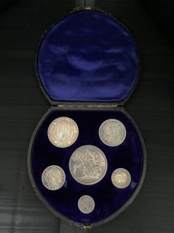 1893年 英国 ヴィクトリア女王 ヴェール(オールド)プルーフ銀貨セット 1893年 英国 ヴィクトリア女王 ヴェール(オールド)プルーフ銀貨セット