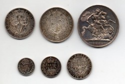 1893年 英国 ヴィクトリア女王 ヴェール（オールド）プルーフ銀貨セット