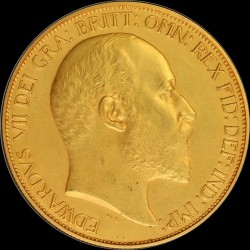 1902年 英国 エドワード7世 5ポンドマットプルーフ金貨 PCGS PR63