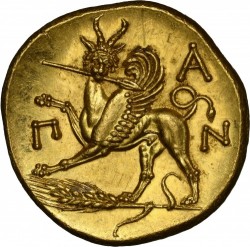 古代コインのダントツの将来性 MS鑑定 古代ギリシャ 紀元前340-320年 パンティカパイオン ボスポラス スターテル金貨 NGC MS Strike: 5/5 Surface: 4/5