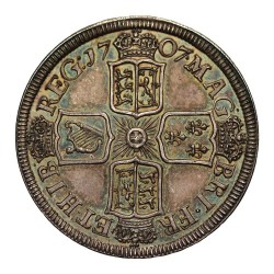 個人所有できるのはこの1枚のみ 1707年 英国（エディンバラ）アン女王 プルーフ 6ペンス銀貨